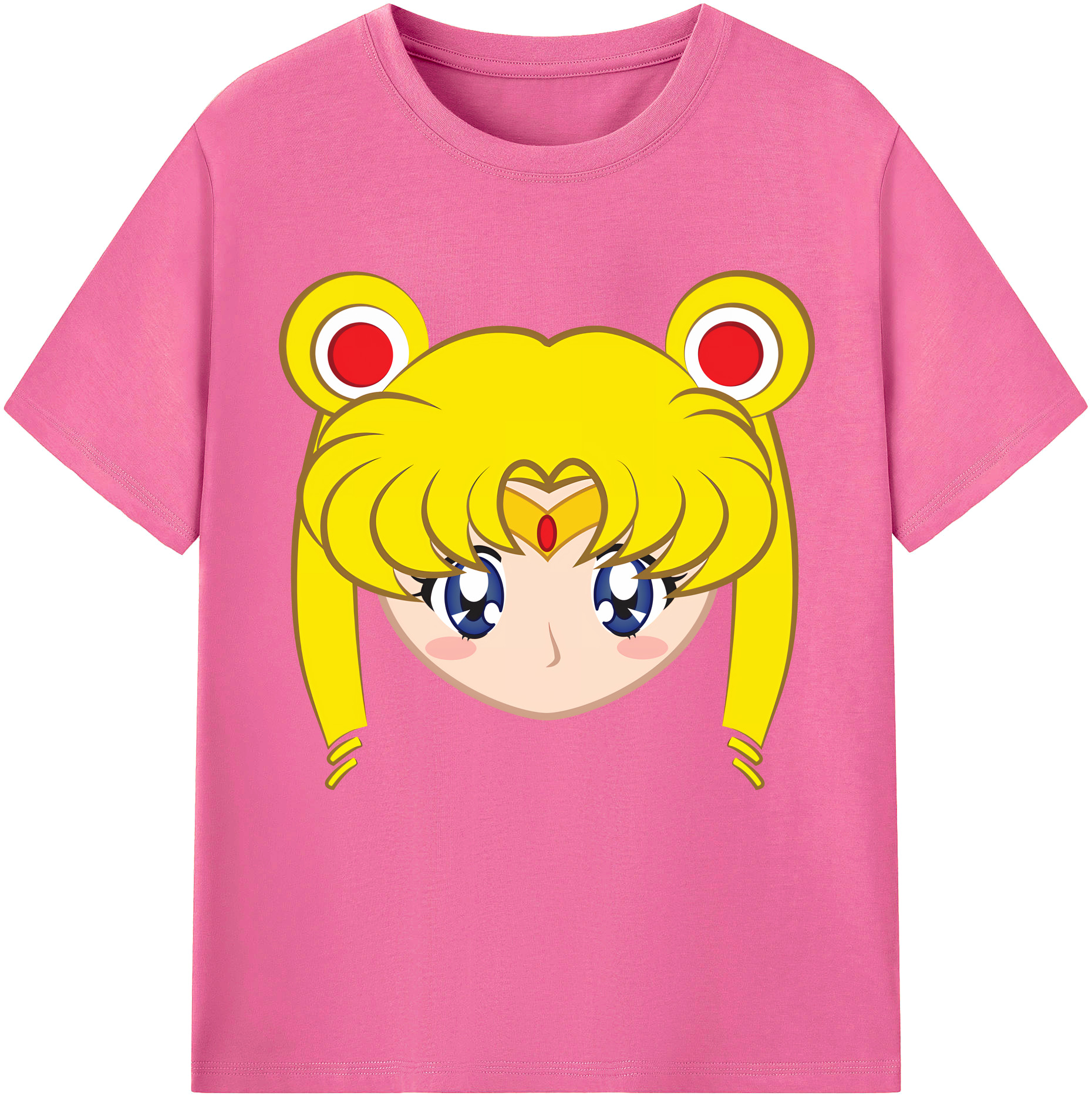 （画像用） 美少女戦士セーラームーン 月野 うさぎ つきの うさぎ Sailor Moon Tsukino Usagi レディースカジュアルプリントTシャツ（綿100％）